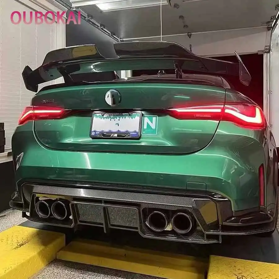 Фото Для BMW M3 G80 M4 G82 G83: Задний диффузор из сухого карбона, спойлер на задний бампер, PSM, автомобильные аксессуары, автозапчасти №5