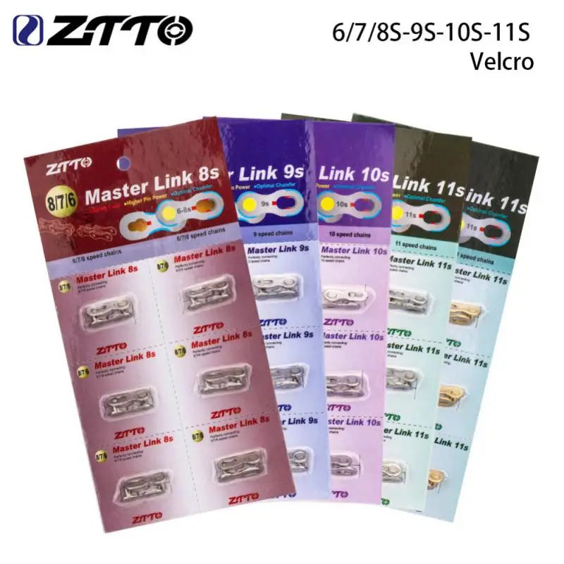 

ZTTO Bicycle Chain Link Connector 6 Pair 6/7/8/9/10/11 Speed Joints Buttons Mountain Bike Cycling Speed Quick Master Links