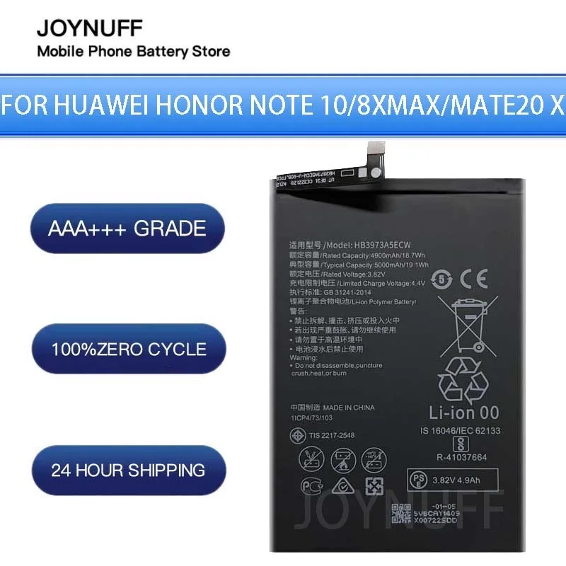 

New Battery High Quality 0 Cycles Compatible HB3973A5ECW For Huawei Honor Note10 Honor 8X Max Mate20X RVL-AL09 RVL-AL10 EVR-AL00