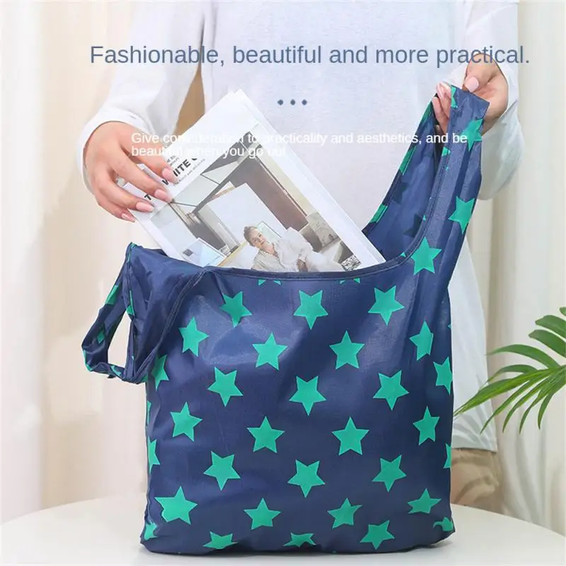 

Shopping Bag Eco-friendly Bag Shoulder Market Bags Reusable foldable Supermarket Shop Bags Polyester Hand Shoulder Grocery Bags