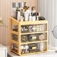 office desk transparent storage box home drawer cosmetic storage rack dormitory dressing table integrated layered rack