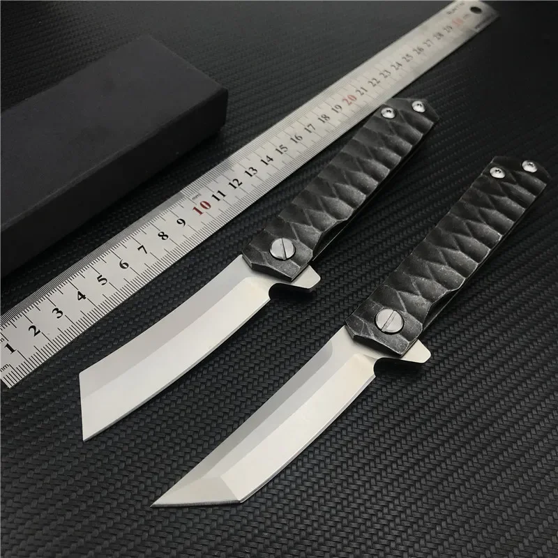 

Tanto Knife Folding Tactical Razor Marked D2 Steel Blade Bearing Hunting Survival Pocket Knives Outdoor Combat Camping EDC Tool