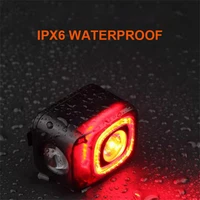 bicycle smart sensor brake tail lights led usb rechargeable rear light lamp bicycle taillight cycling lantern bike accessories