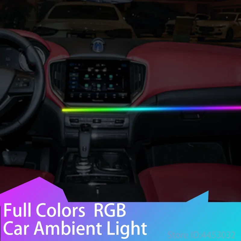 Автомобильный светодиодный окружающий свет приборной панели RGB скрытая лампа 64