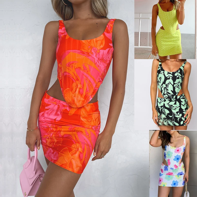 

Женское пляжное платье-накидка из полиэстера, асимметричное короткое платье с принтом на руку, лето 2023