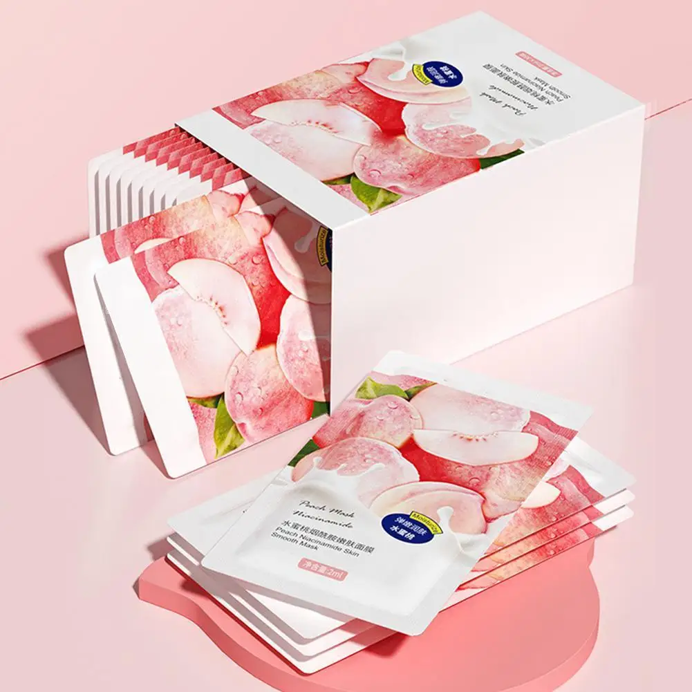 

Персиковый Ниацинамид омолаживающая маска для кожи увлажняющая укрепляющая Омолаживающая осветляющая и улучшающая шероховатость маска