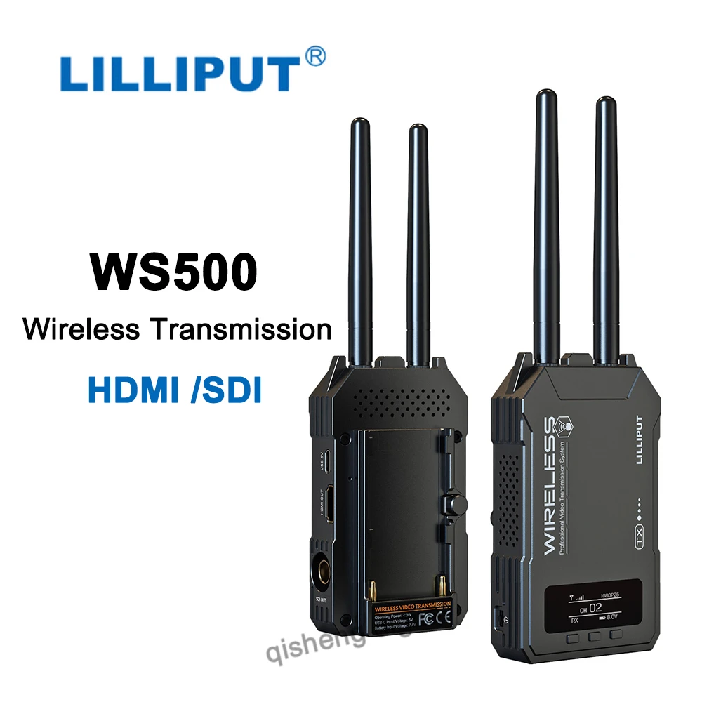 Lilliput WS500 Беспроводная передача видео футов поддержка 3G SDI HD передатчик с низкой задержкой 80 мс для мониторинга цифровой зеркальной камеры