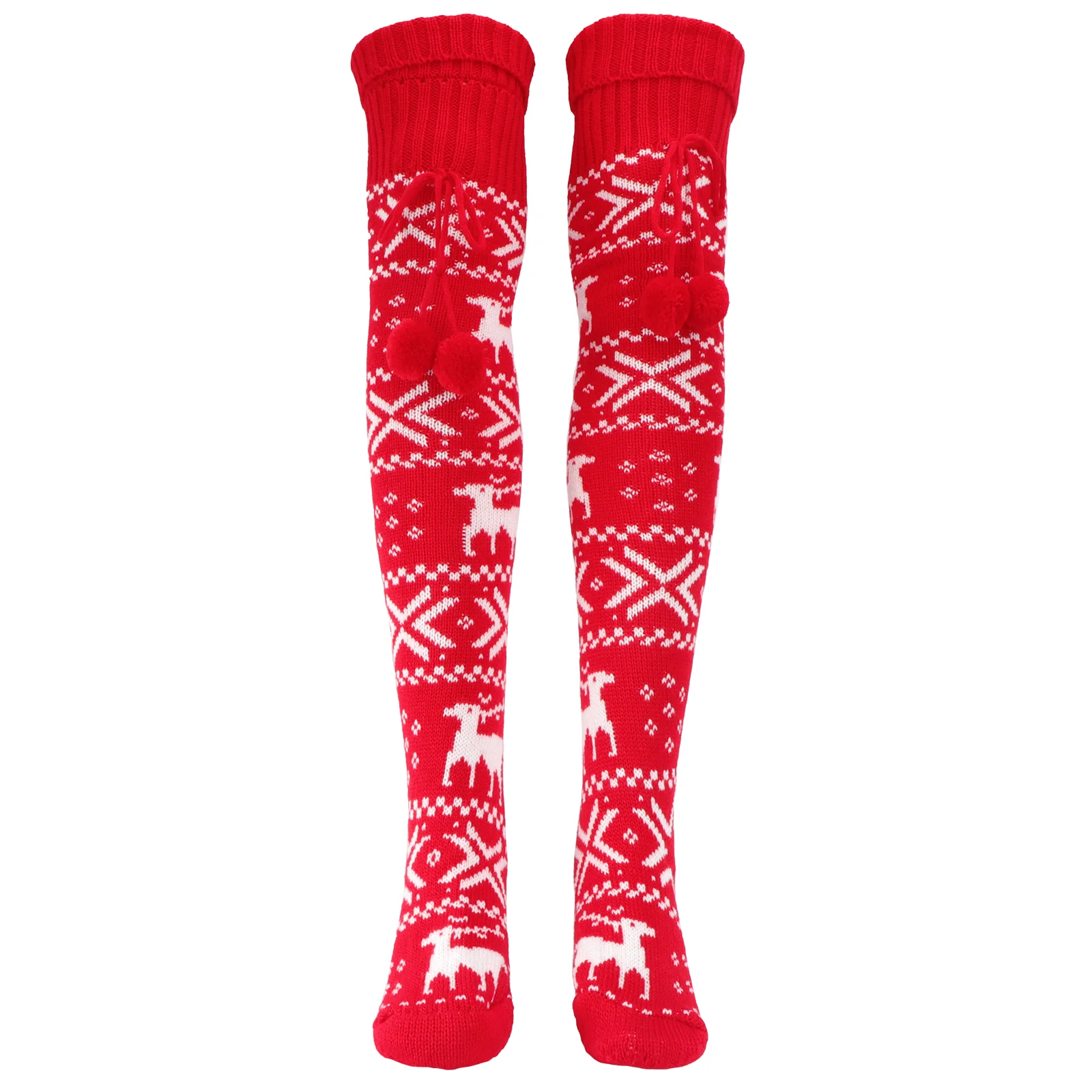 

Christmas Socks Warm Slippers Women Boot Stockings Knitted Acrylic Women's Over-the-knee