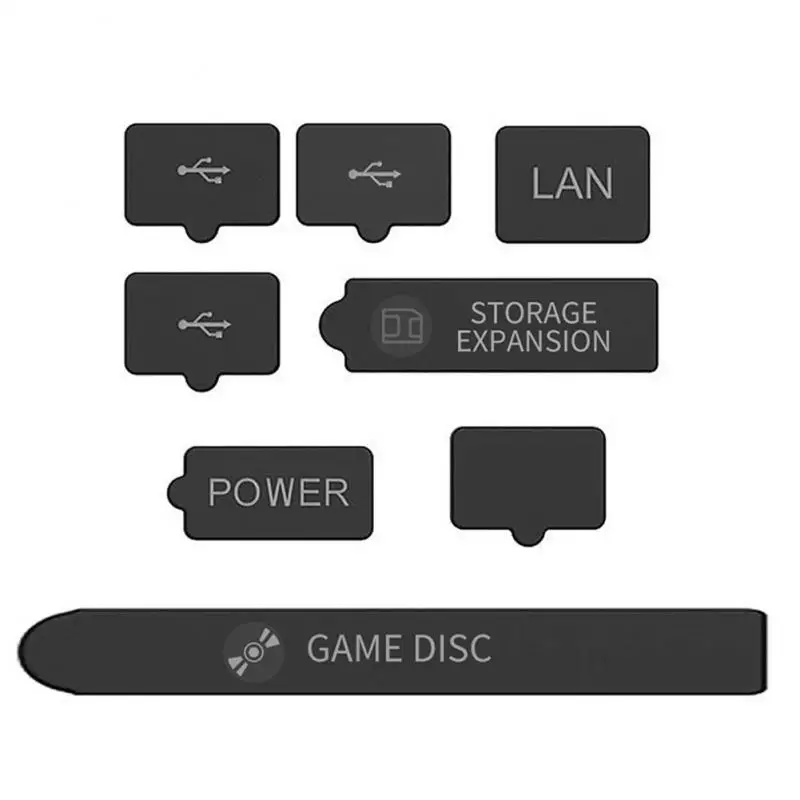 

1Set Dust Plug For Xbox/PS5 Dust Proof Mesh Filter Jack Stopper Kit Cover Game Console Accessories Silicone Plugs Pack Protector