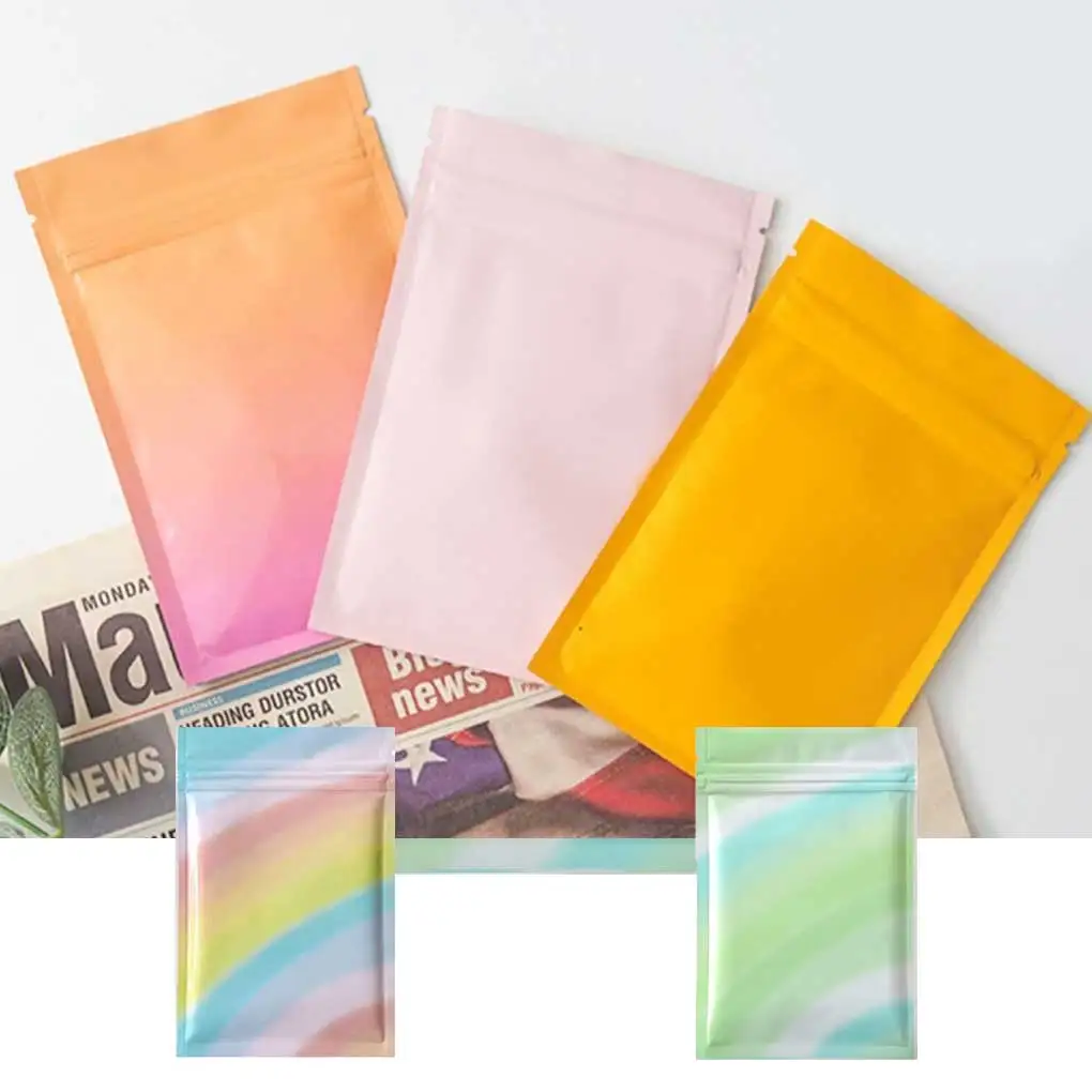 

100Pcs Ziplock Bag Lightweight Packaging Bags Convenient Multipurpose Pouch Household Dried Fruits Nuts Full color 710CM