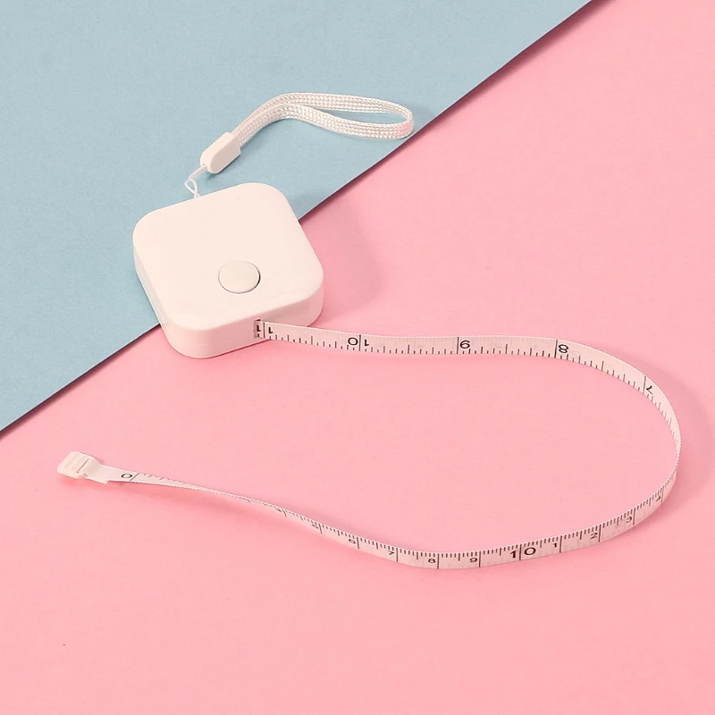 

H05A Portable Tape Measure Lock Pin Push Button Retract Retractable Body Measure Tape Soft Ruler 60'' for Body Measurements