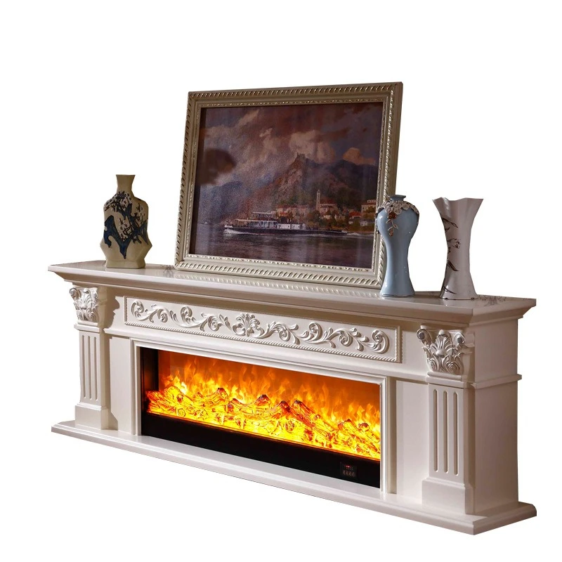 

W200 см декоративная согревающая камин, декоративная деревянная каминная подставка для электрического камина, огненный бокс, светодиодный о...