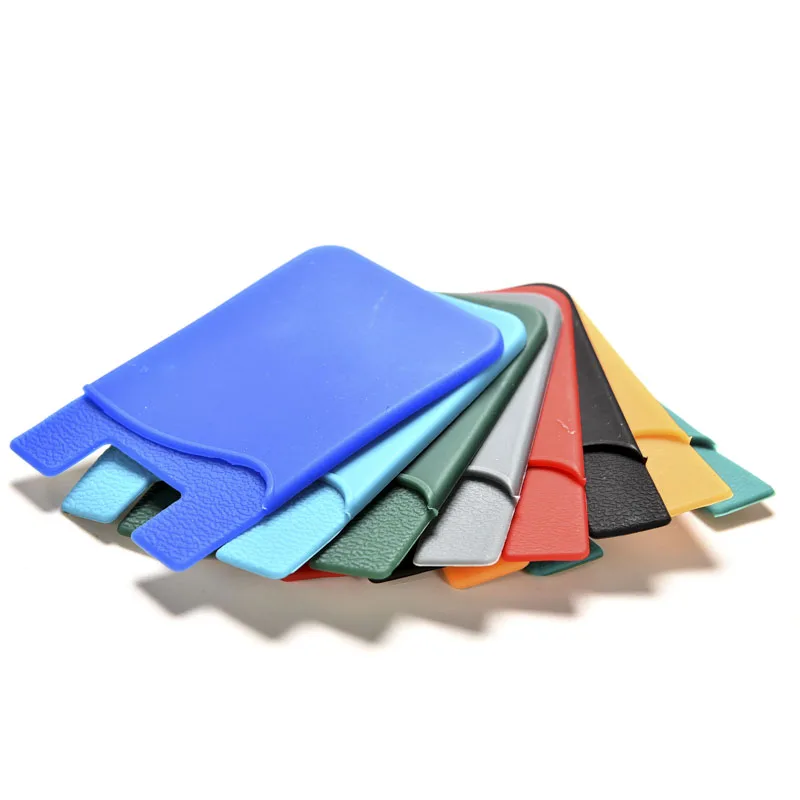 New Multicolor 3.34" x 2.2" Portable Adhesive Holder Case Silicone Mobile Phone The ID/ Card Holder