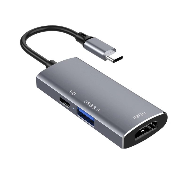 

USB-хаб с USB Type-C на USB 3,0, 4K, HDMI