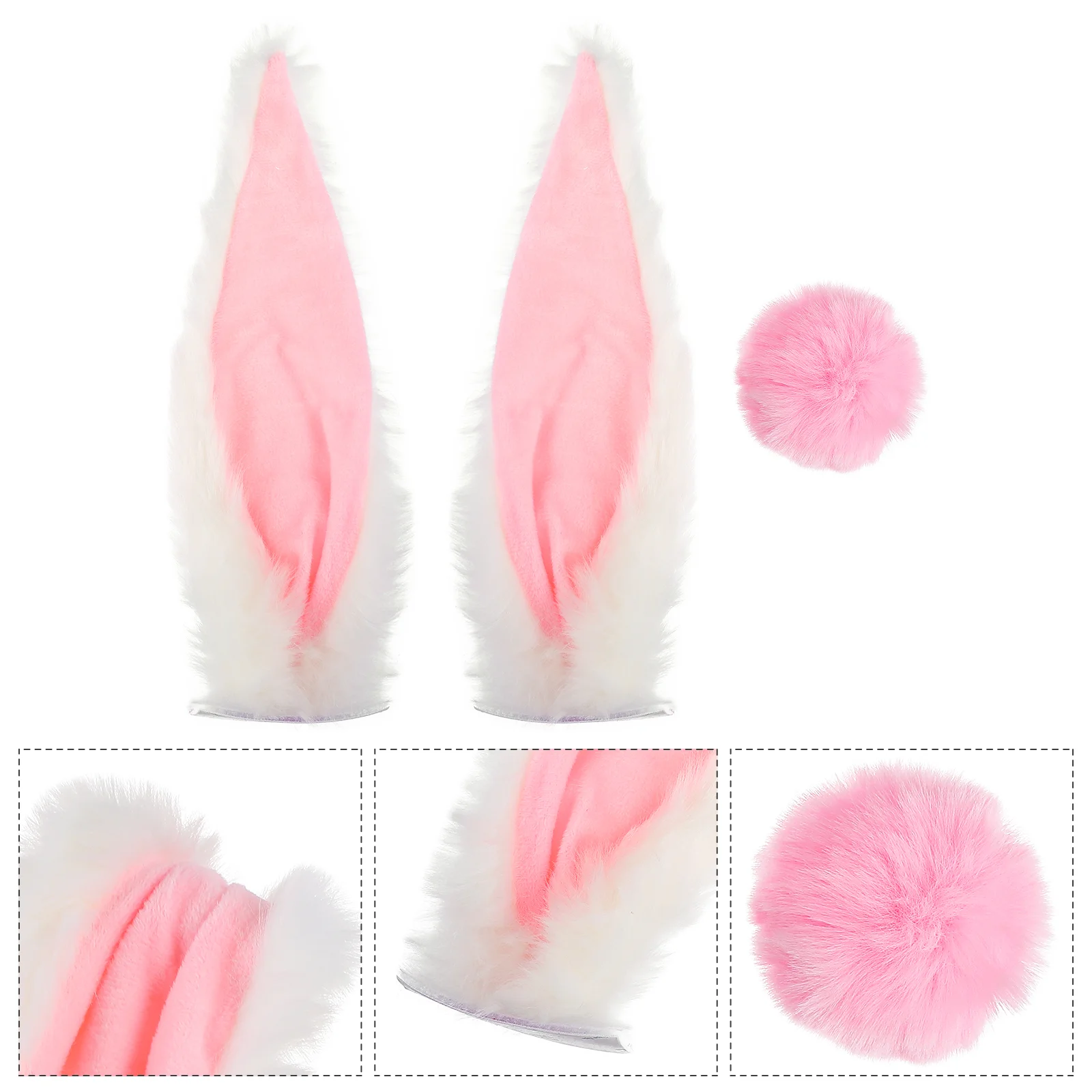 

Decor Motorbike Bunny Ears Plush Rabbit Ears Decor Ornaments Accessories