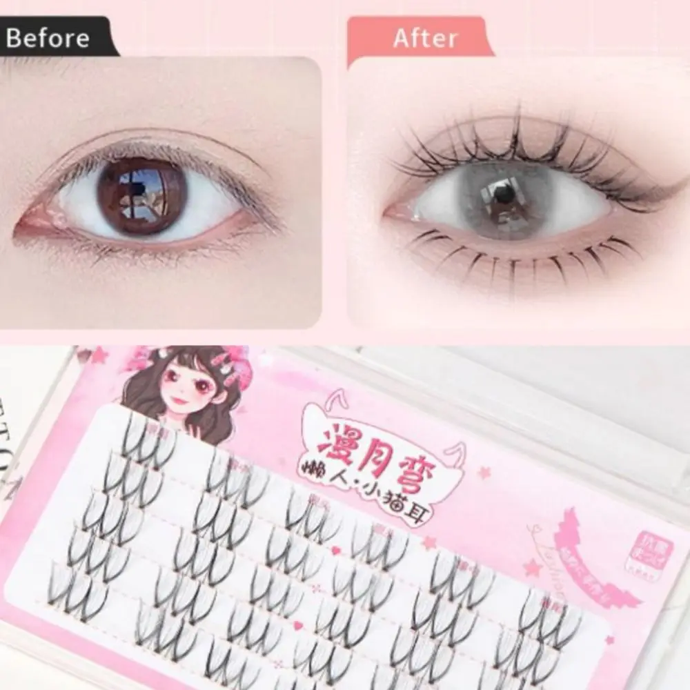 V-образные накладные ресницы Кластерные сегментированные Индивидуальные