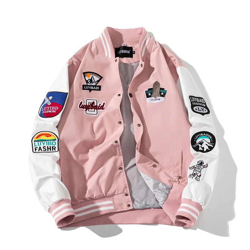

Young Pilot High Quality Jacket Hip Fashion Hop Couple Spring And Autumn Embroidered Baseball Suit Color Matching Jacket Men