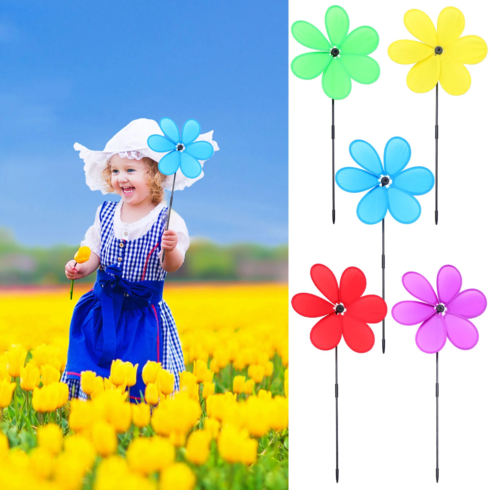 

Garden Pinwheels Windmill Wind Yard Toy Pinwheel Kids Toys Flower Decor Party Lawn Windmills Outdoor Decorative The Patio Rotary