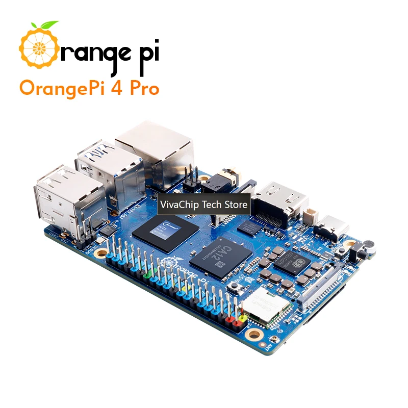 VivaChip TechOrange Pi 4 Pro 12 ГБ LPDDR5 + 256 ГБ EMMC модуль, чип Allwinner A733, NPU 3 TOPS, Wi-Fi 6.0 + BT 5.4, слот M.2 M-Key, Single B (art.: 3920da423b67c) - 3920da423b67c