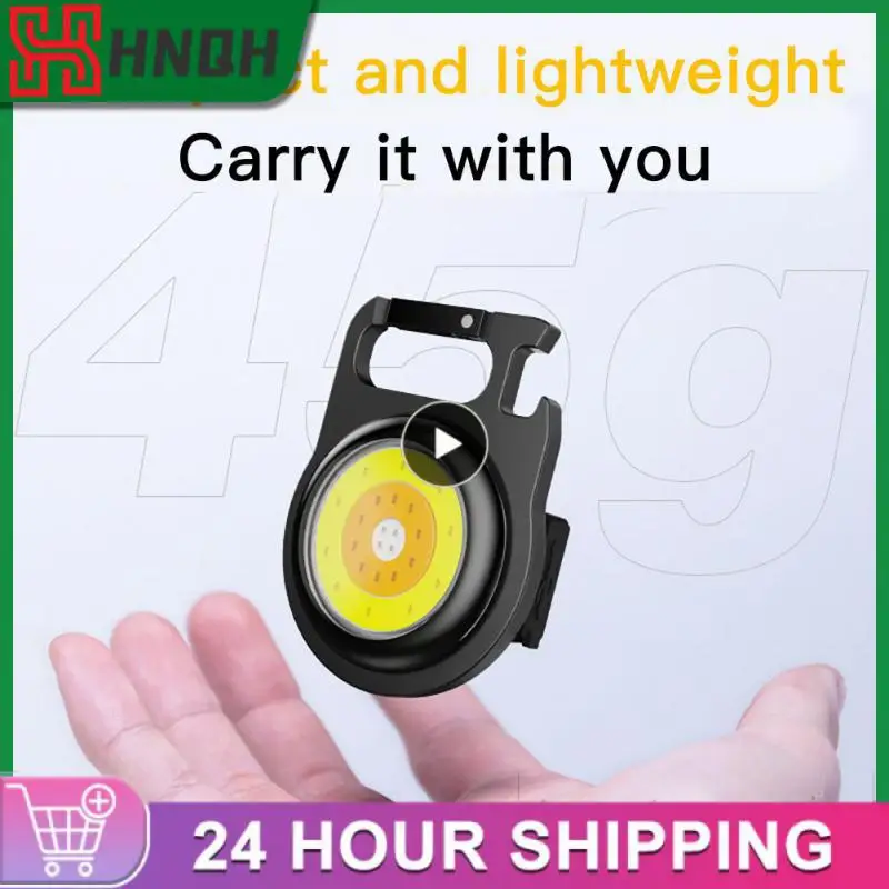 

Portable Camping Light High-brightness Night Riding Light With Keychain Strong Magnetic Torch Light Fishing Practical Flashlight