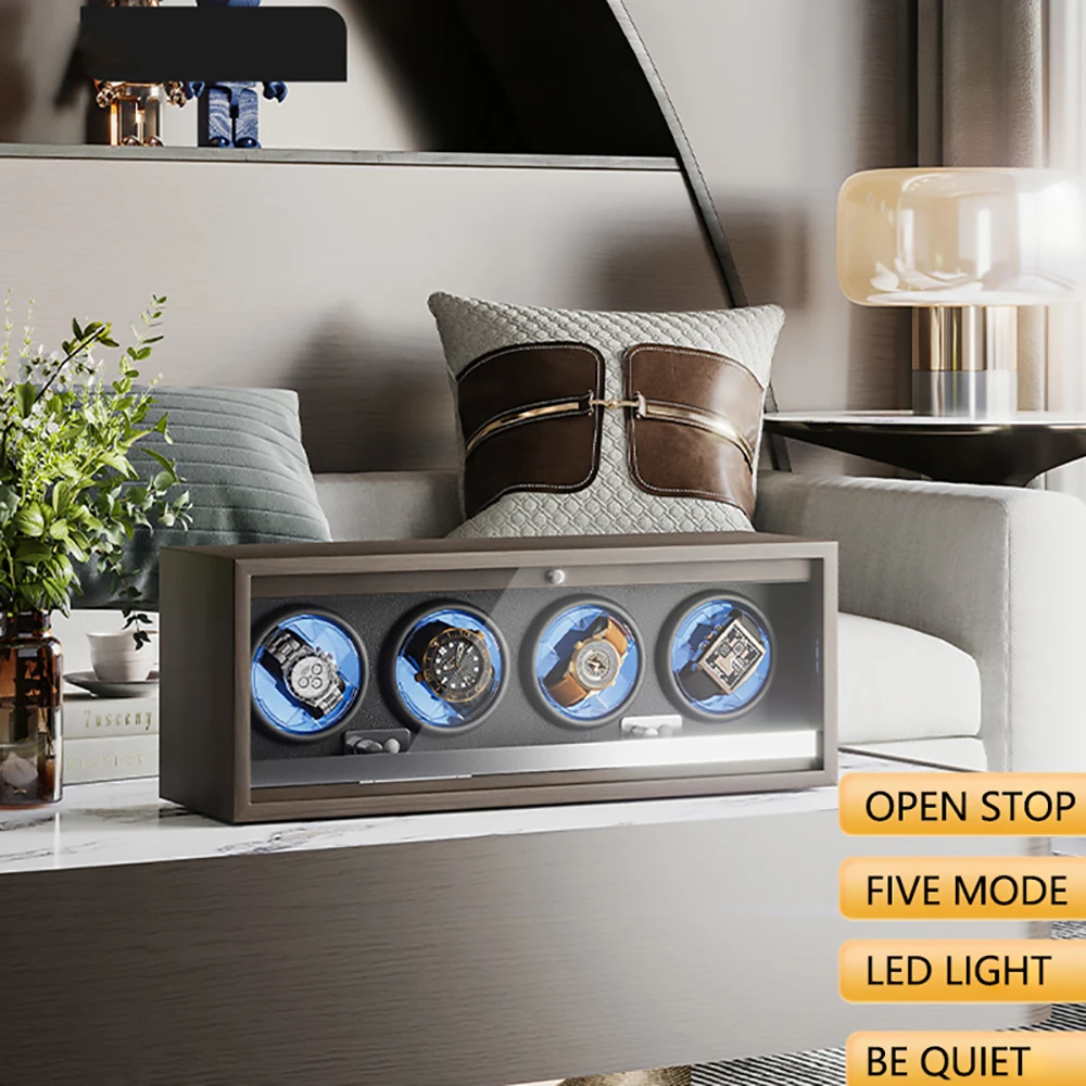 

Роскошная деревянная намотка для наручных часов, Высококачественная автоматическая коробка для наручных часов с 2 4 слотами, коробка для хранения часов Mabuchi Moto