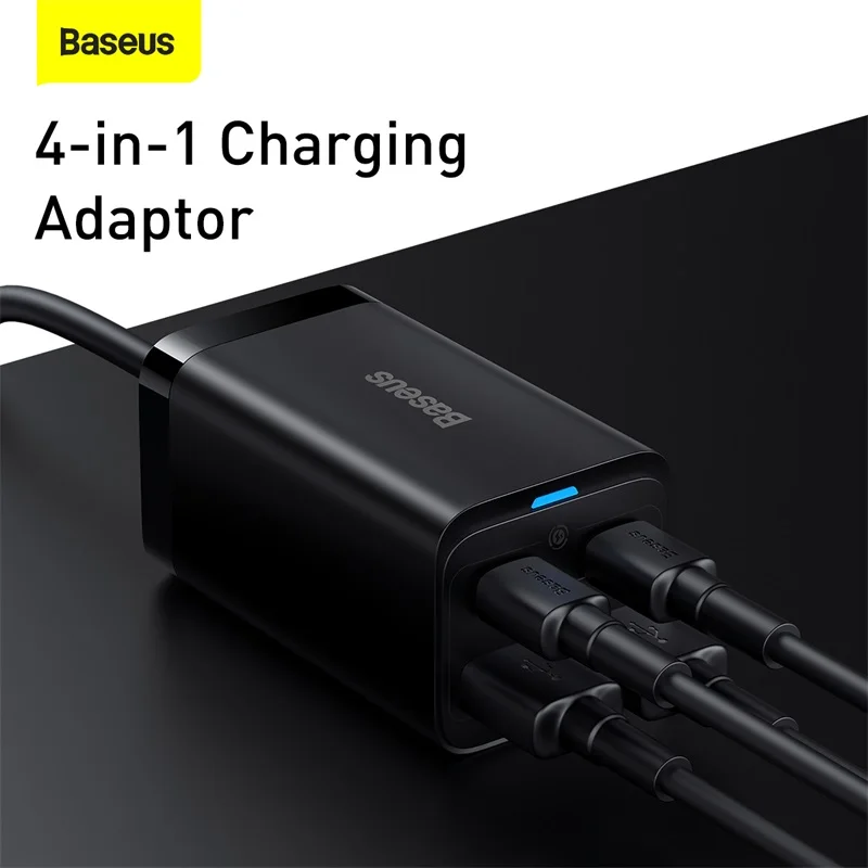 Baseus GaN3 Pro Desktop Quick 65W GaN Charge TYPE-C USB EU Plug Fast Charger For Laptop iPhone 13 14 Pro Huawei Xiaomi Samsung