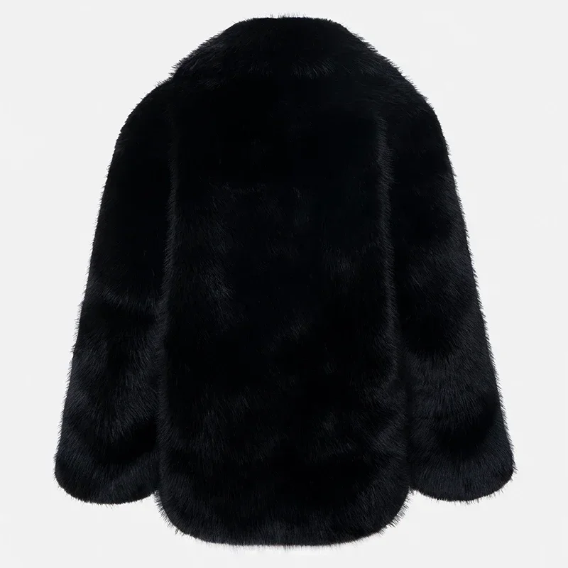 Пушистая длинная шуба из искусственного меха женская зимняя коллекция 2023 года