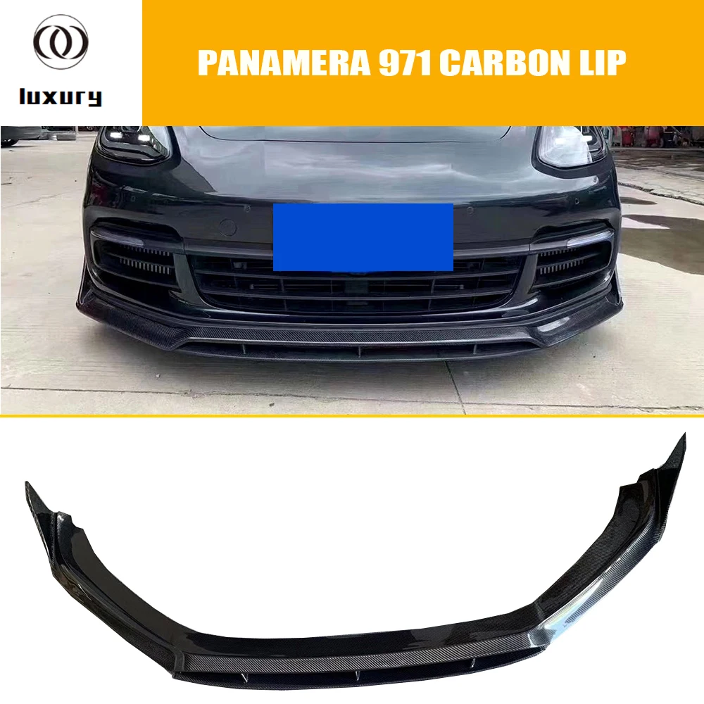 

Real Carbon Fiber Front Bumper Chin Lip Splitter Spoiler for Porsche Panamera 971 & Turbo 2017up