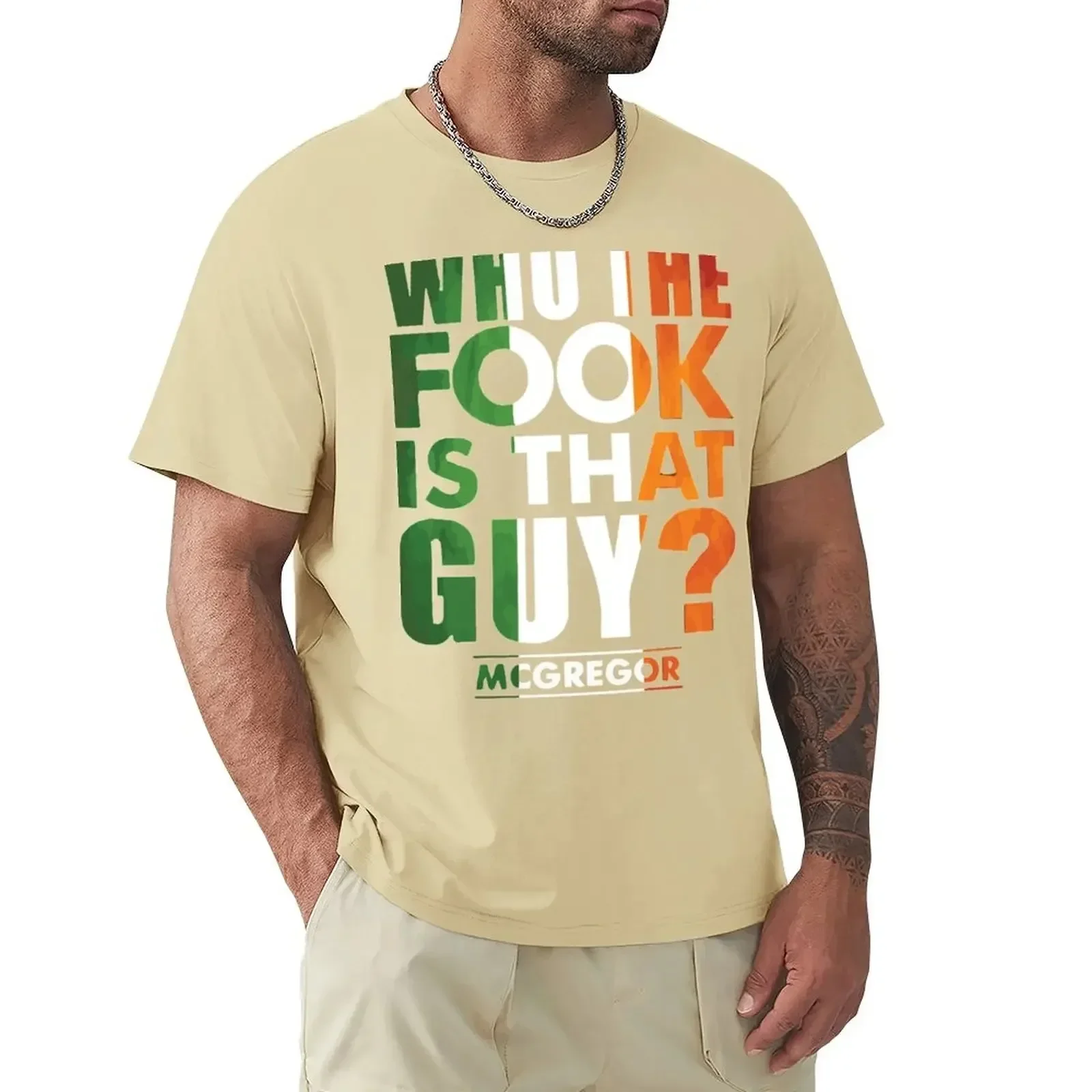Футболка Conor McGregor Who The Fook Essential с принтом дизайн на заказ ваши собственные
