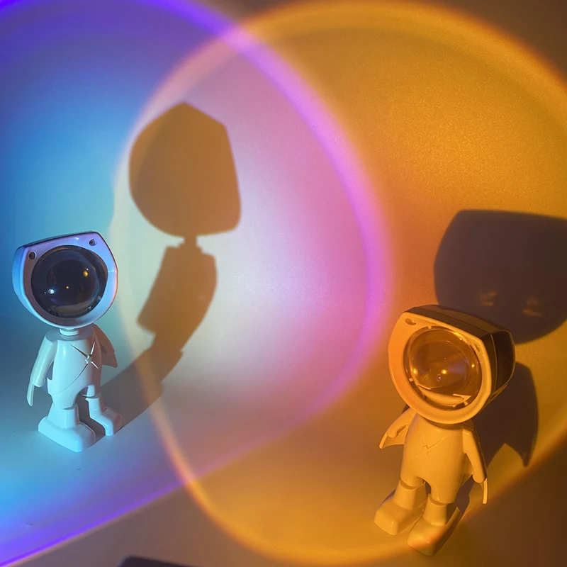 

Astronaut Robot Rainbow Projection Sun Lamp Table Night Light Sunset Lamp Infinite Dimming Bedroom Atmosphere Lights