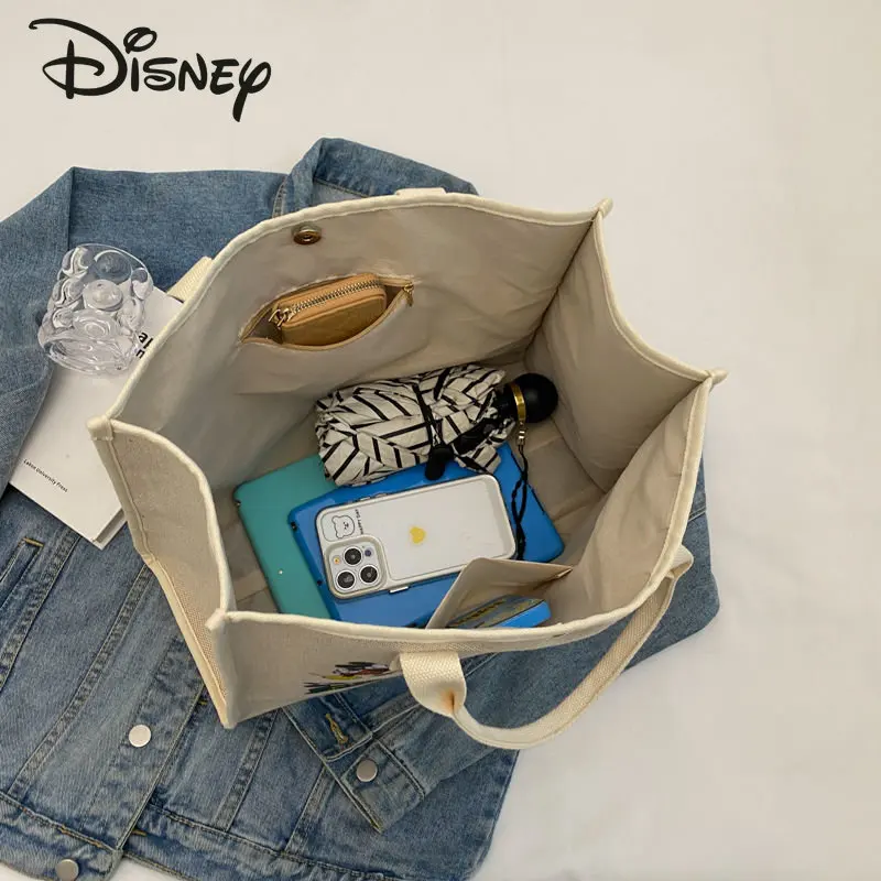 Disney Mickey's New Women's Handbag Fashionable Advanced Sense Tote Bag Cartoon Multi Functional Large Capacity Commuter Bag