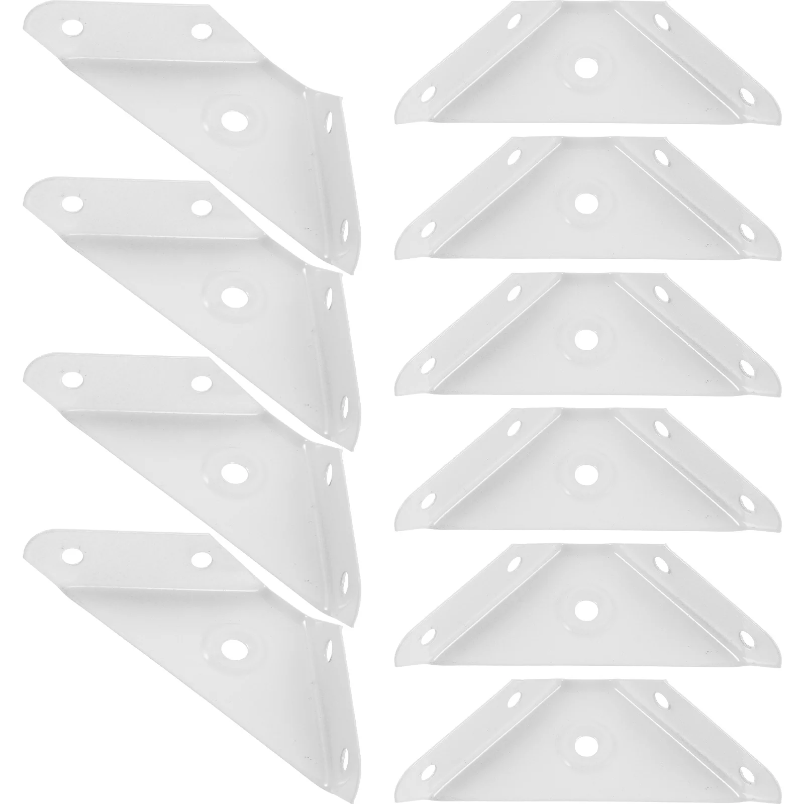 

12 Pcs Countertop Support Brackets White Shelf Cabinet Triangle Corner Brace Iron Braces