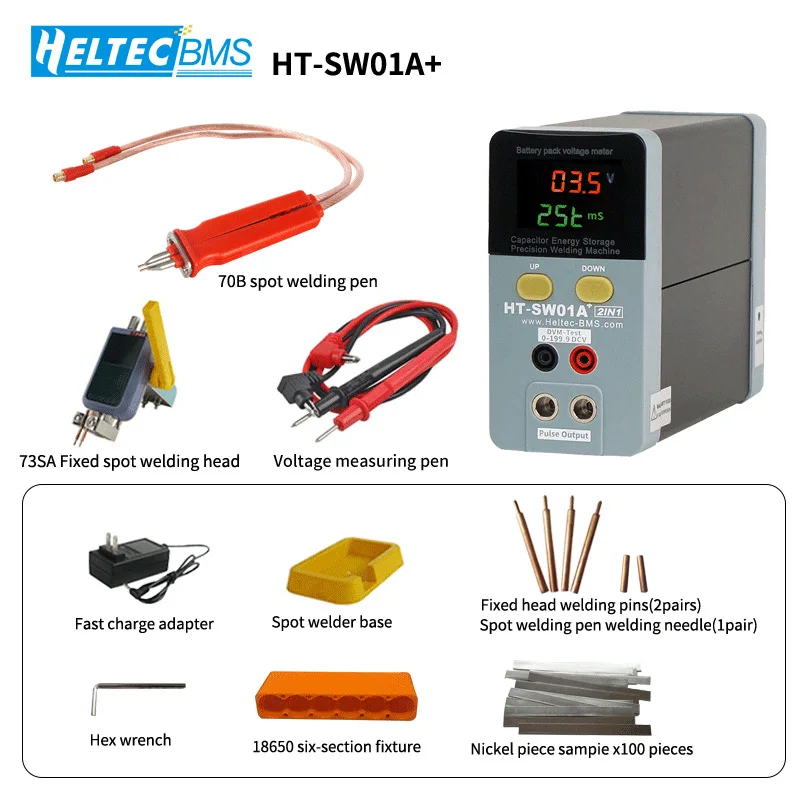 Heltec 11.6KW 12KW 19.8KW Capacitor Storage Battery Spot Welding Machine/Portable Small Spot Welder LED Display 0.5mm thickness