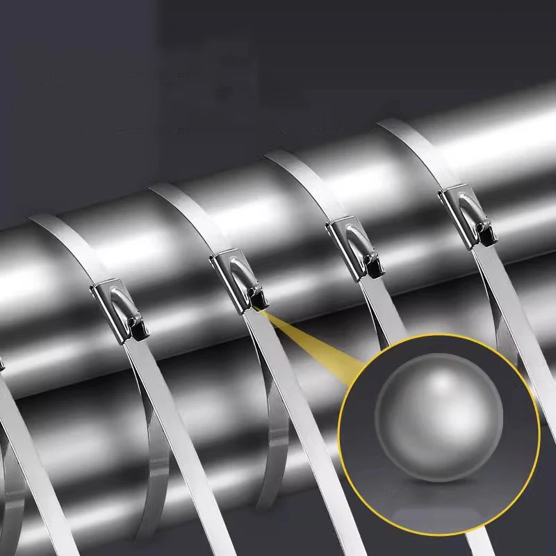 Кабельная Стяжка из нержавеющей стали 304 самоблокирующаяся рельефная кабельная