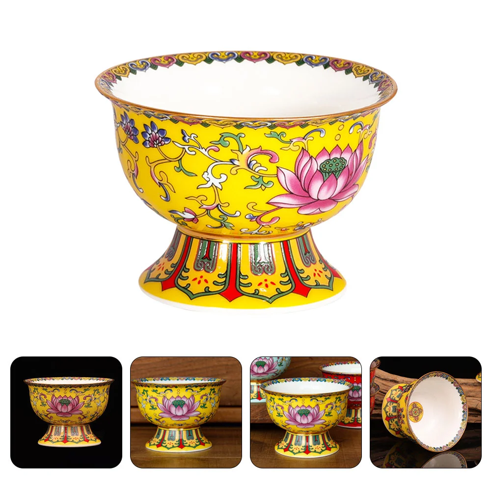 

1 шт., керамическая миска для храма, миска для риса для домашнего декора