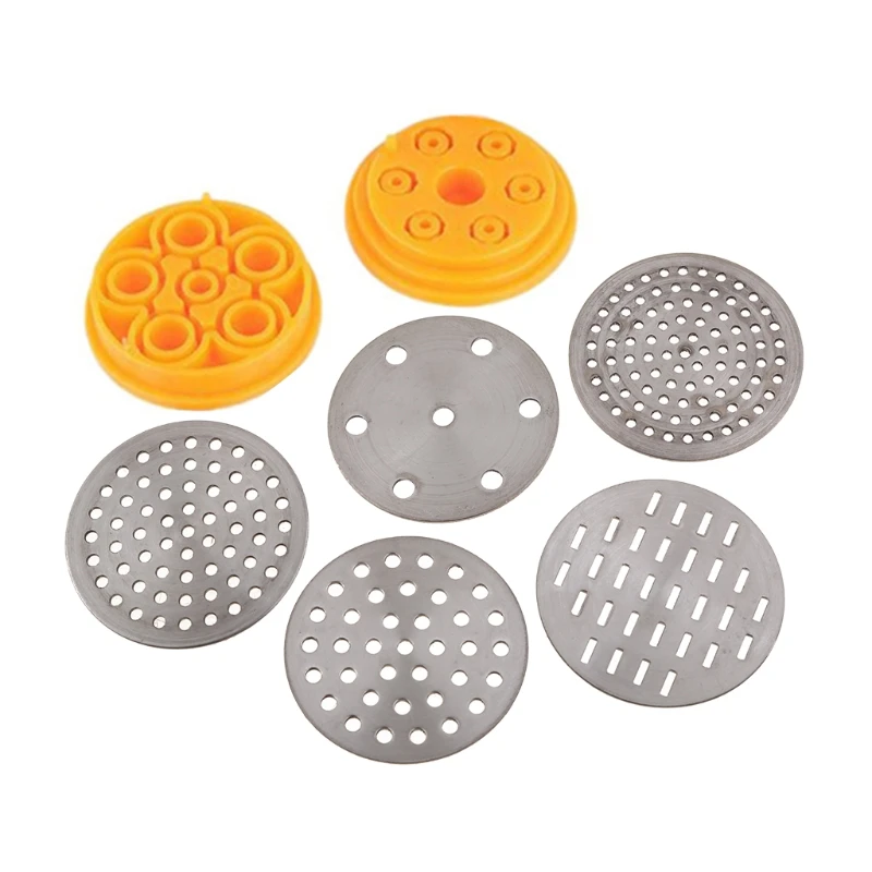 

Бытовая ручная машина для изготовления макаронных изделий из нержавеющей стали, машина для изготовления лапши с 7 формочками, устройство дл...