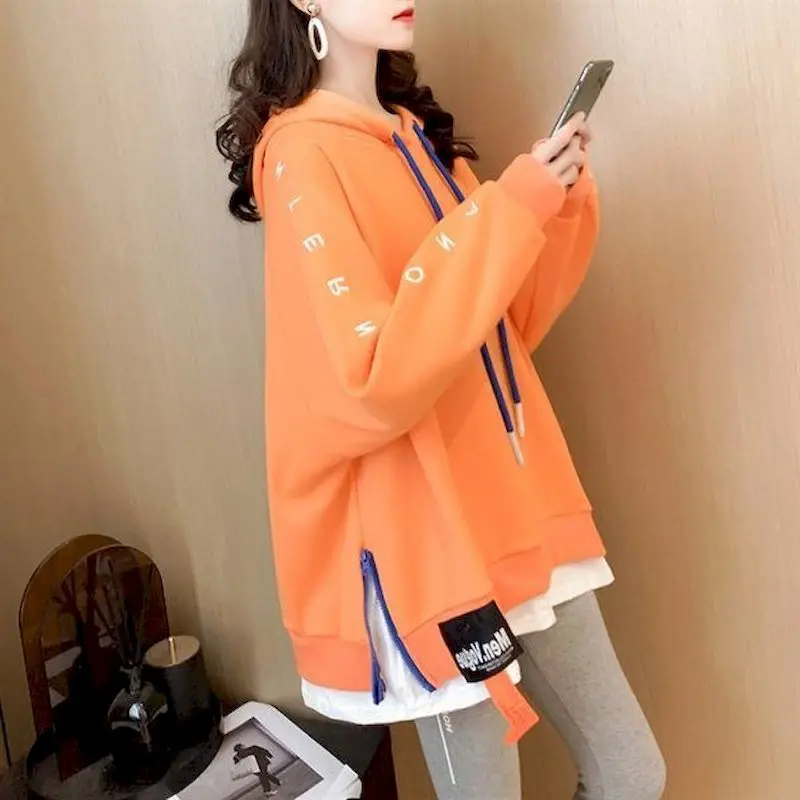 

Fashion Graphic Hoodies Womens Harajuku Letters Print Embroidery Long Sleeve Sweatshirts Female Warm Thick Pullovers