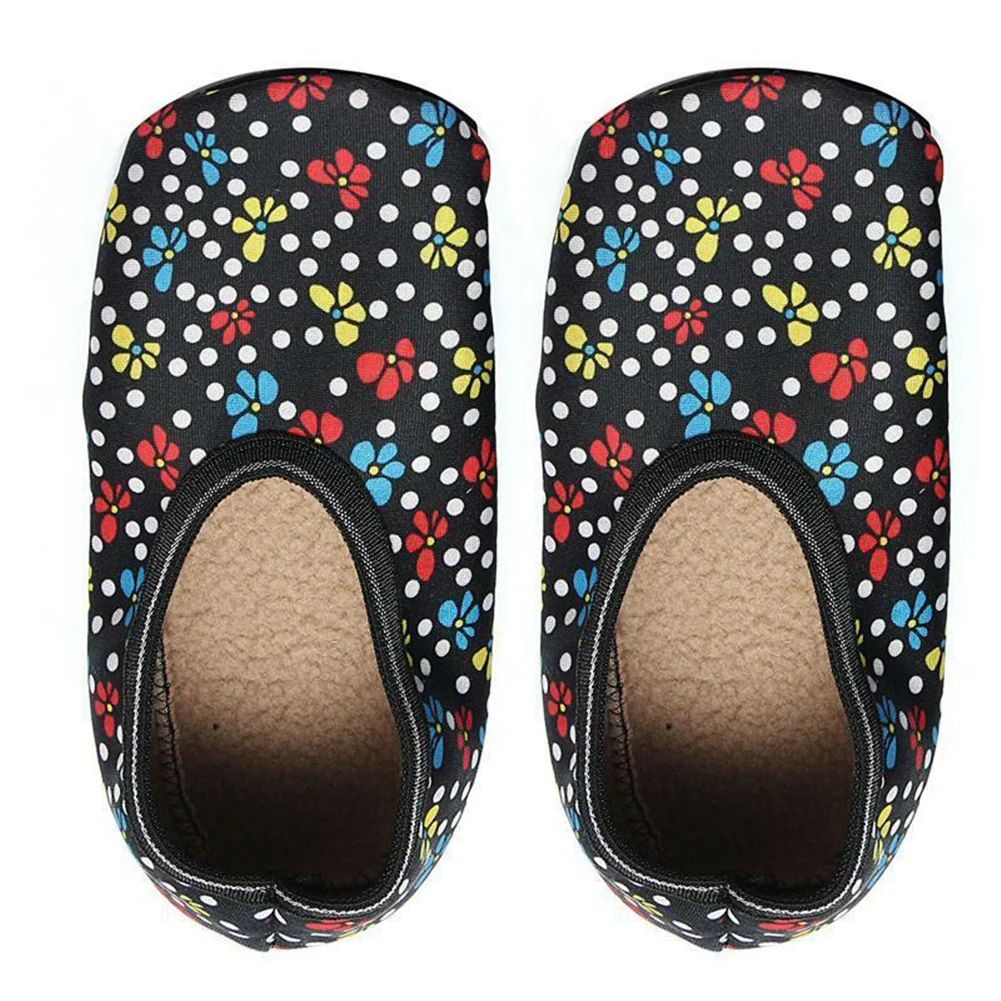 

Women Home Dancing Flower Printing Yoga Keep Warm Sweat Absorb Non Slip Fitness Indoor Pilates Boat Socks