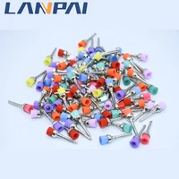 100pcsbox dental polishing brush nylon bowl flat shape prophylaxis brushes latch type ra single use for low speed handpiece