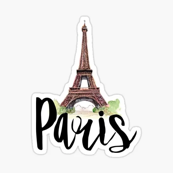 

Paris 5PCS Stickers for Room Kid Luggage Art Water Bottles Print Stickers Wall Funny Decorations Home Living Room Anime Cartoon