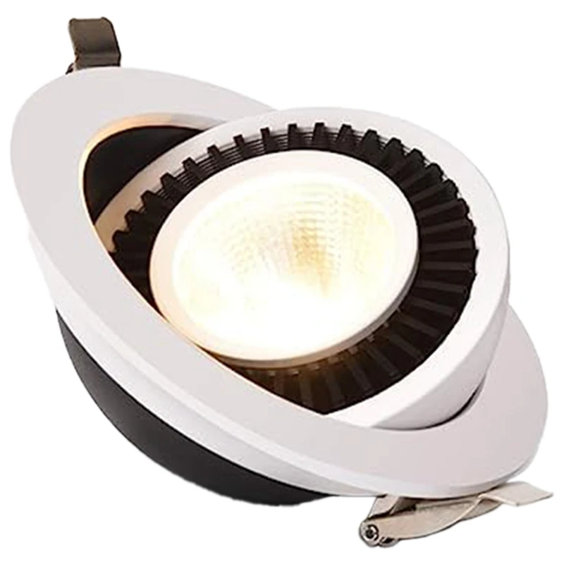 

SEWS-Round Ceiling Embedded Downlight Elephant Trunk Lamp Living Room Ceiling Corridor Spotlight Ceiling Flat Lamp