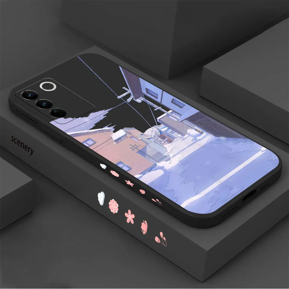 

Japanese Anime Hand Painted House Scenery Case For VIVO S16 S16E S15 S15E S12 S10 S10E S9 S9E S7 S6 S5 S1 V23 V21 V20 PRO Cover
