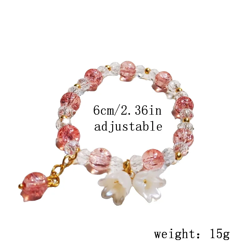 Браслет со стеклянными бусинами в виде попкорна