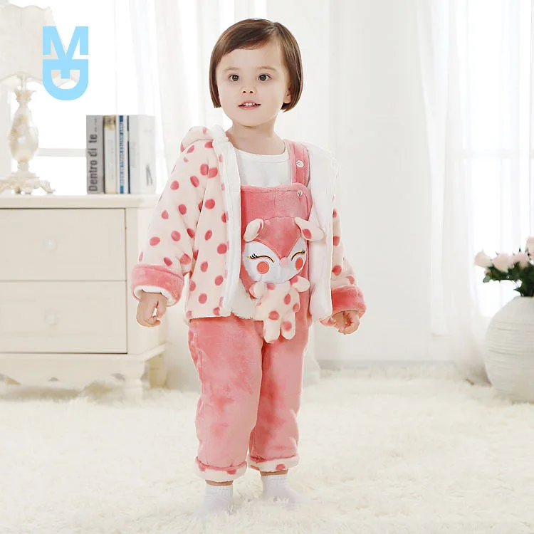 

New Baby girl lovely cotton-padded jacket suits