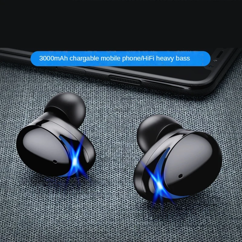

Twst8 Wireless Bluetooth Headset 5.0 In Ear Wireless Music Binaural Ultra Long Standby 3000mAh Digital Display Bluetooth Headset