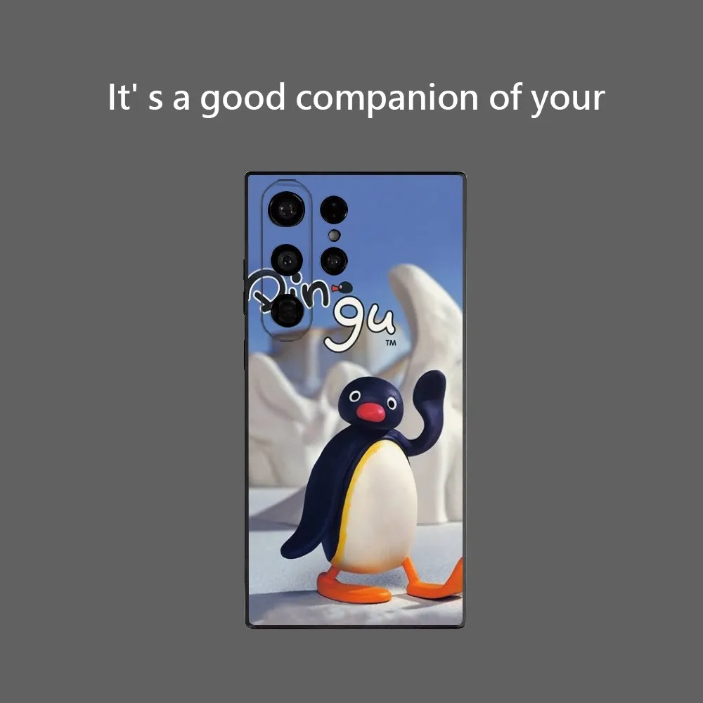 Noot P-Pingu Kawaii Anime Phone Case for Samsung Galaxy S25 Ultra S22 S23 S24 S21 S20 5G Protective Soft Silicone TPU