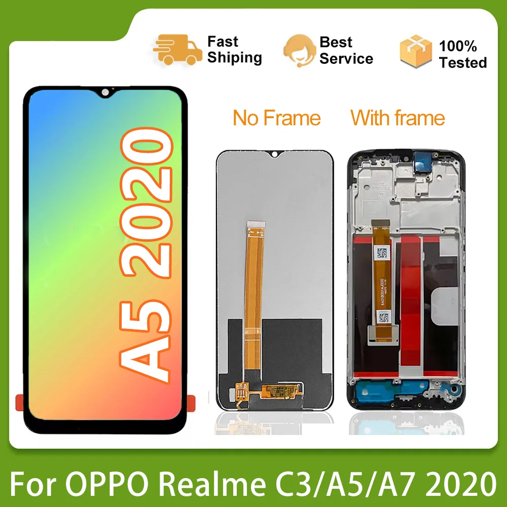 Оригинальный ЖК-дисплей для Oppo A5 2020 с рамкой экран сенсорная панель дигитайзер