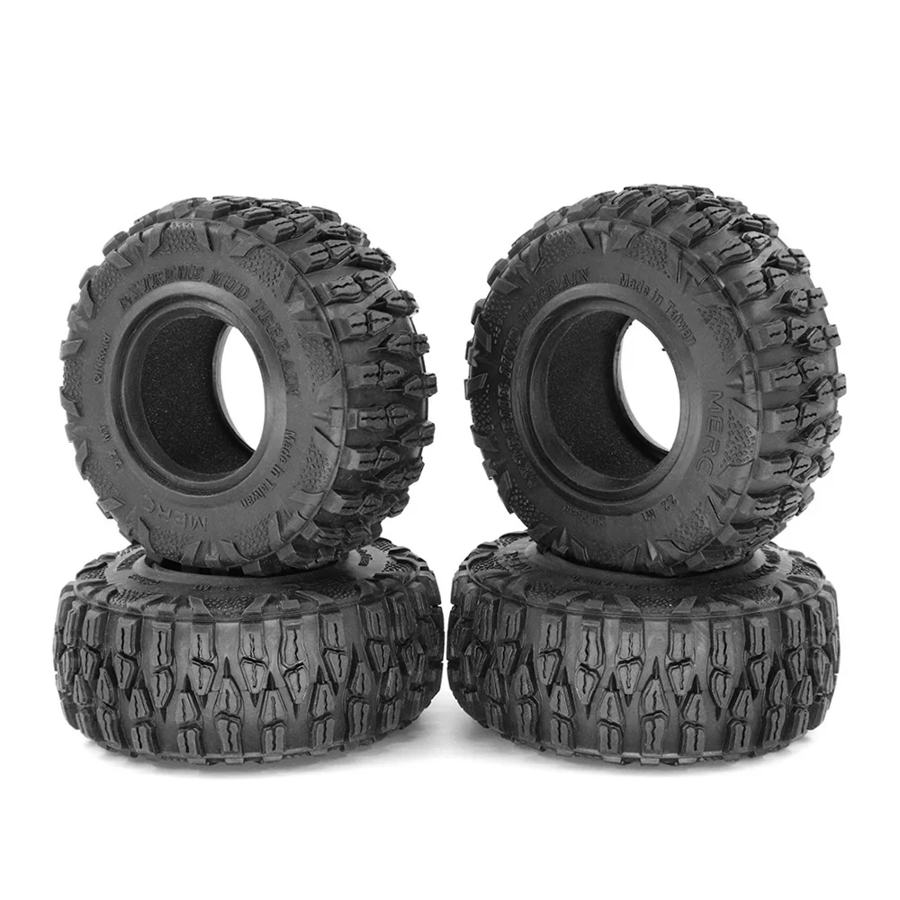 

4PCS 120MM 2.2 Rubber Wheel Tires Tyre for 1/10 RC Crawler Car Axial SCX10 90046 RR10 Wraith Traxxas TRX4 TRX-6