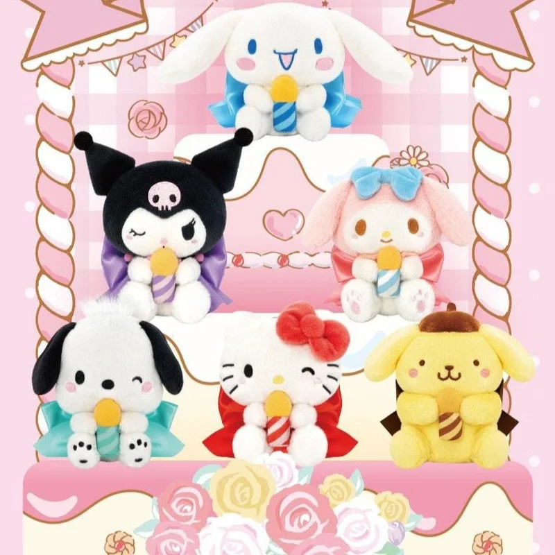 

New Sanrio Pochacco Kuromi Melody Blind Box Birthday Wish Series Stuffed Toys Kawaii Plush Toy Cartoon Ornament Birthday Gifts