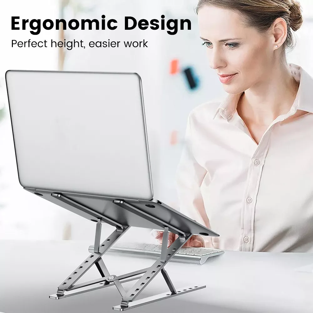 

Hot Sales Laptop Stand Aluminium Support Laptop Base For Macbook Pro Holder Adjustable PC Tablet Stand Computer Accessories